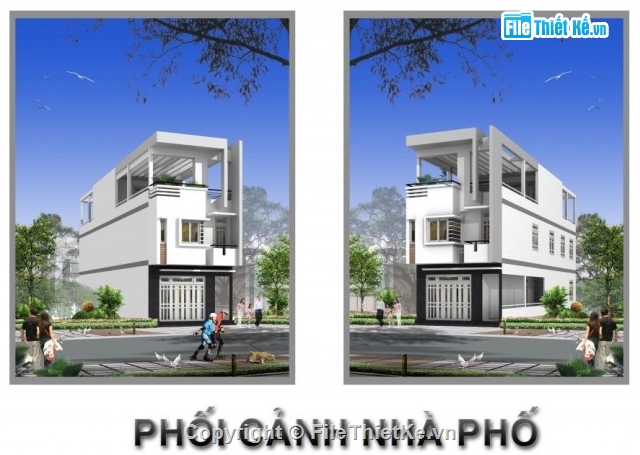 phối cảnh,phối cảnh nhà,Bản vẽ nhà phố,Thiết kế nhà phố